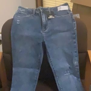 Jeans, 2 tee shirts and a long sleeve hooded shirt